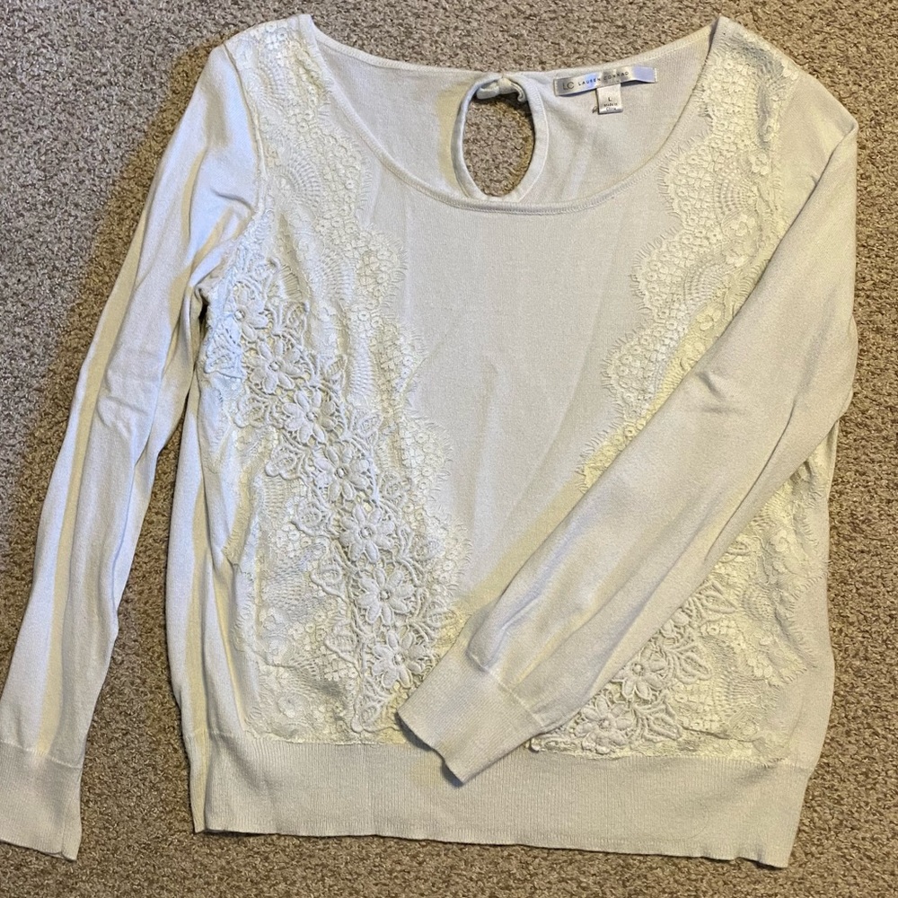 womens lauren conrad lace sweater